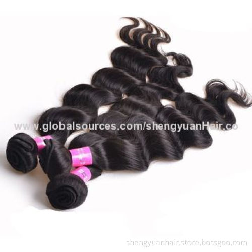 Hot selling superior quality Indian virgin human Remy hair deep wave hair weaves, natural black
